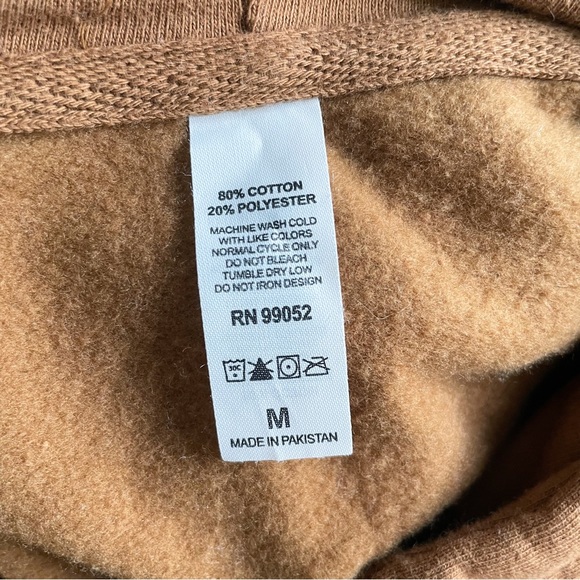 Two-Toned Embroidered Cowgirl Pullover Hoodie Brown/Cream Medium - Picture 5 of 5